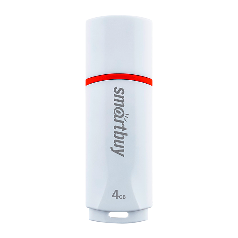 Флеш-накопитель Smartbuy Crown 4GB USB2.0 пластик белый