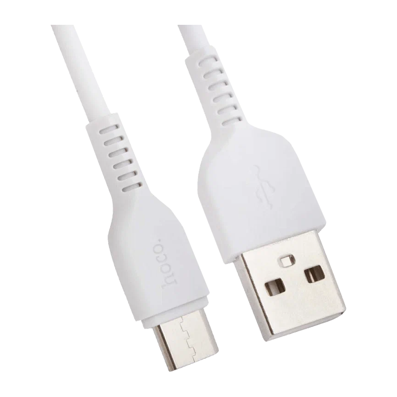 Кабель HOCO X13 USB (m)-microUSB (m) 1.0м 2.4A ПВХ белый (1/36/360)