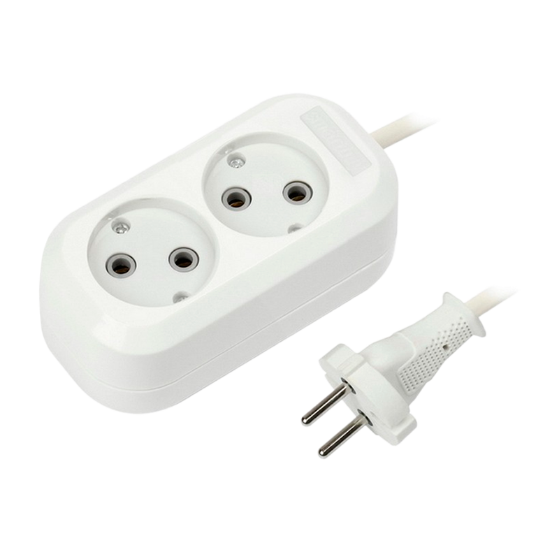 Удлинитель Smartbuy 2р.Б/З 10A 3.0м белый (1/50)