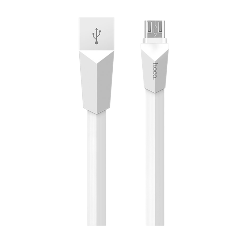 Кабель HOCO X4 USB (m)-microUSB (m) 1.2м 2.4A силикон белый (1/32/320)