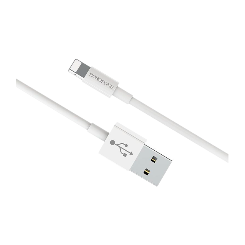 Кабель Borofone BX22 USB (m)-Lightning (m) 1.0м 2.0A ПВХ белый (1/648)