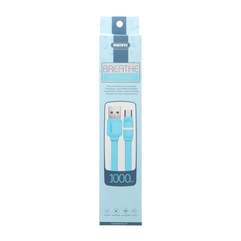 USB кабель REMAX Breathe (Micro) RC-029M Синий