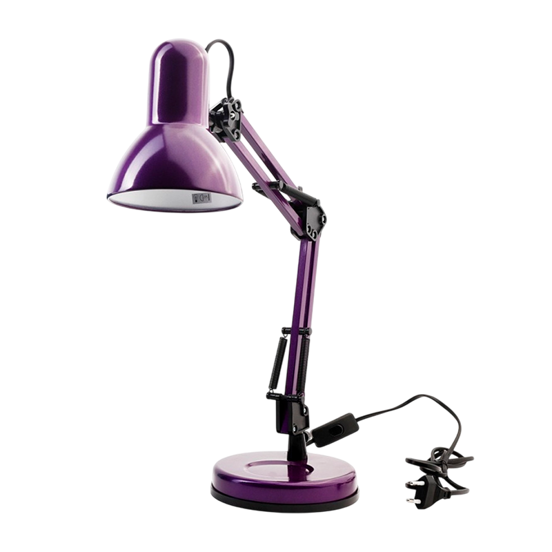 Светильник настольный Camelion KD-313 60W 230V E27 на основании фиолетовый (1/6)