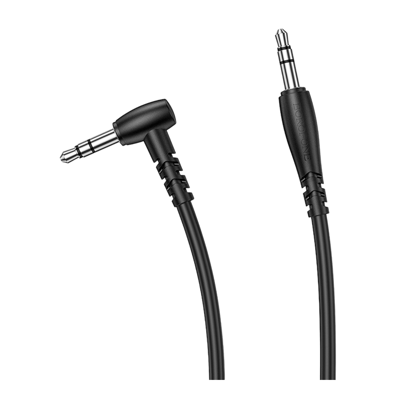 Кабель AUX Borofone BL10 Jack 3.5mm (m)-Jack 3.5mm (m) 1.0м ПВХ черный (1/63/252)