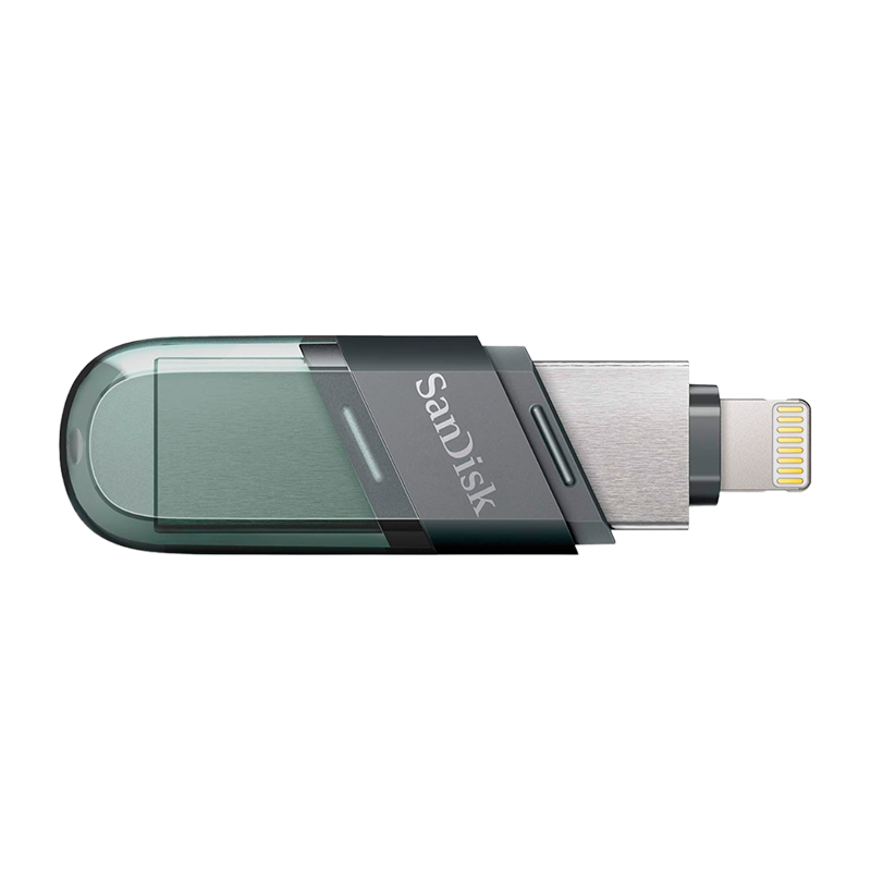 Флеш-накопитель SanDisk Flip iXpand 32GB USB3.1 Lightning (m) пластик голубой серебряный