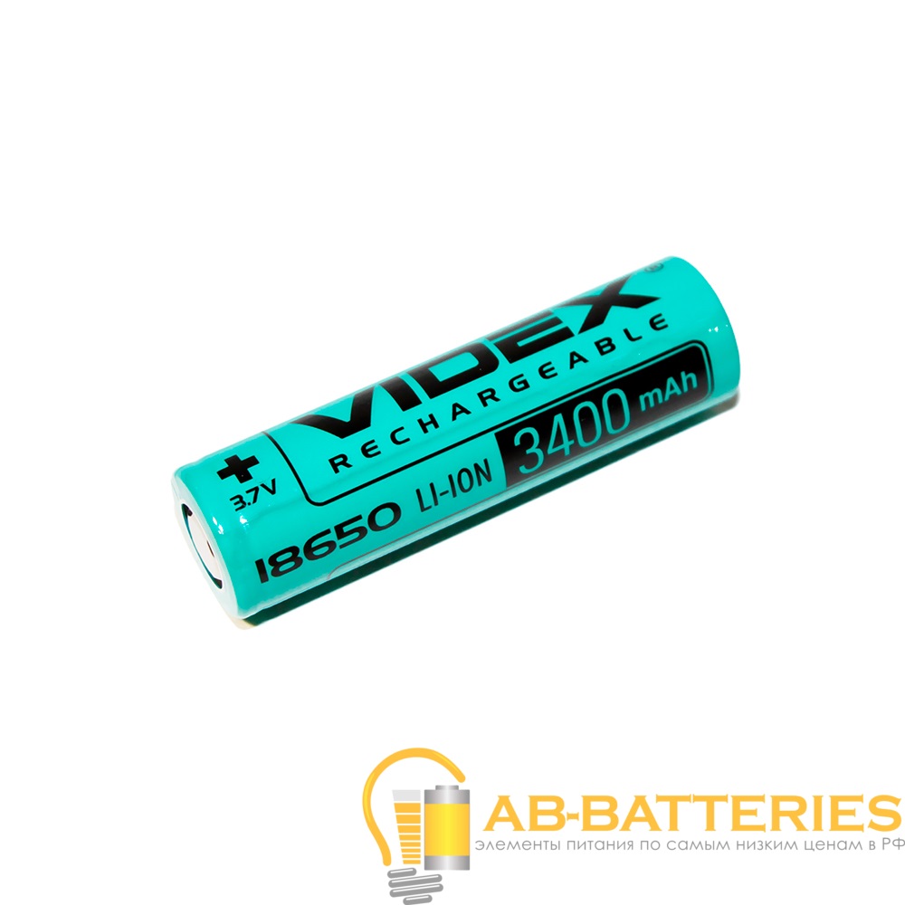 Аккумулятор Li-ion Videx 18650 bulk 3400mAh без защиты (1/50/600)