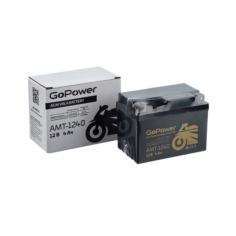 Аккумулятор для мототехники GoPower 12V 4Ah