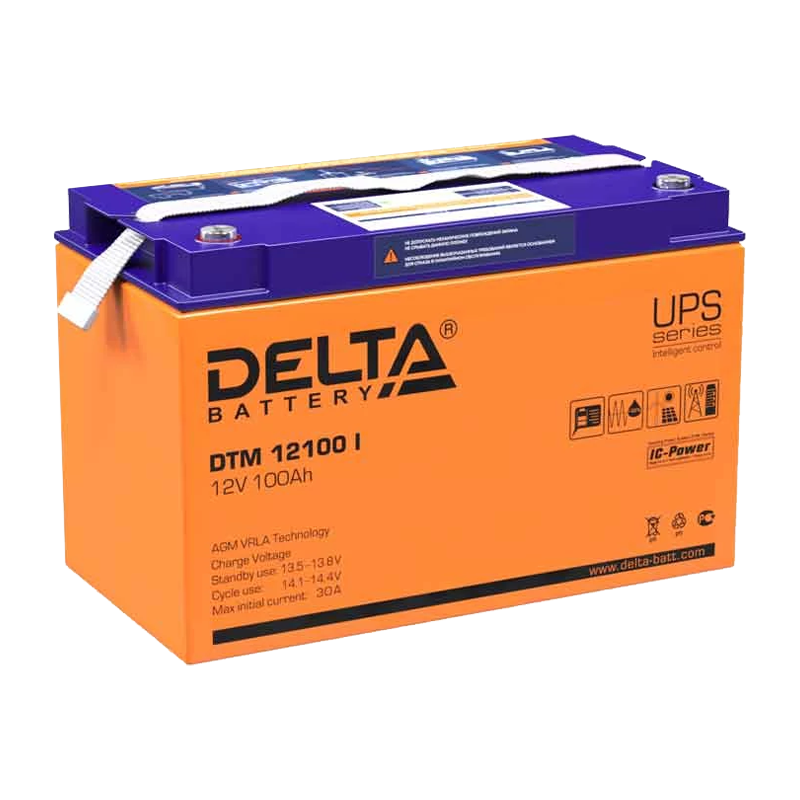 Аккумулятор свинцово-кислотный Delta DTM 12100 I 12V 100Ah