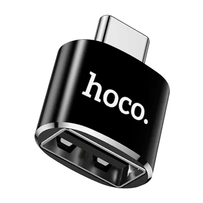 Переходник HOCO UA5 Type-C (m)-USB (f) пластик черный (1/36/360)