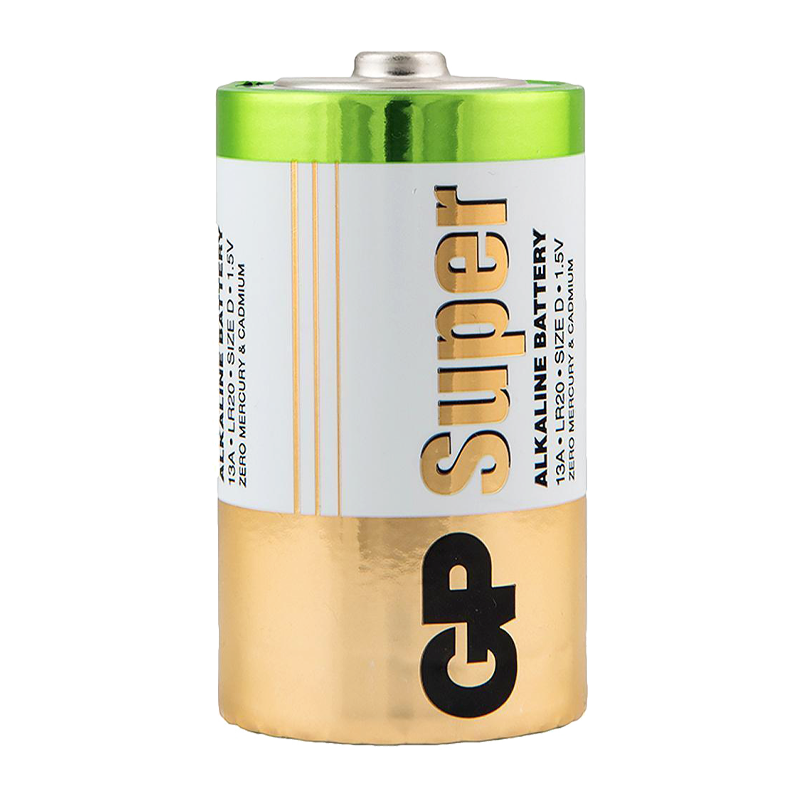 Батарейка GP Super LR20 D BL2 Alkaline 1.5V (2/20/160)