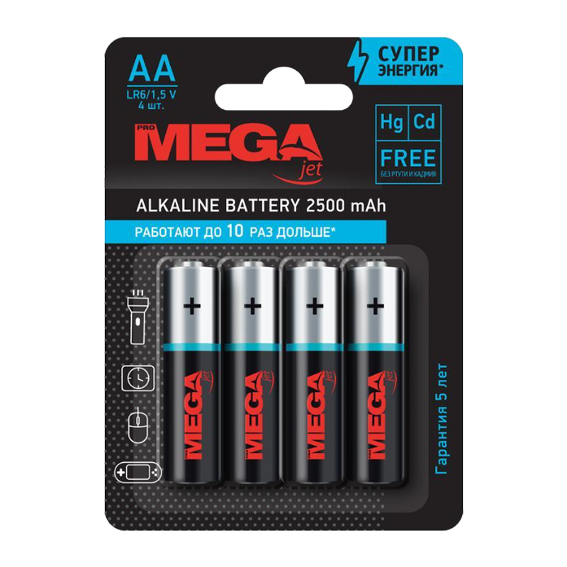 Батарейка Promega LR6 AA BL4 Alkaline 1.5V (4/48/768/24576)