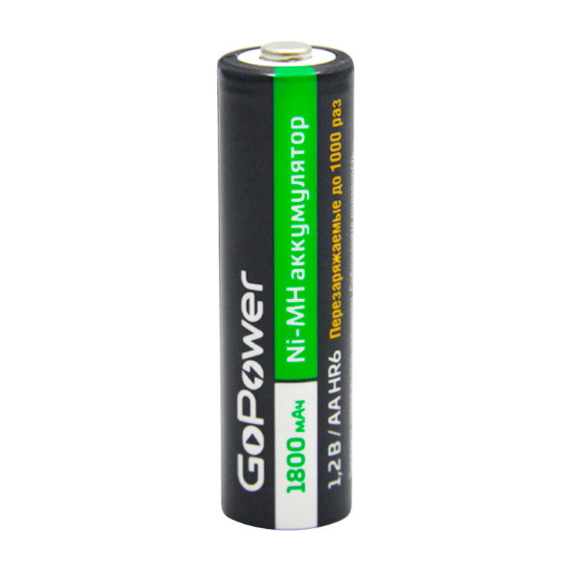 Аккумулятор бытовой GoPower HR6 AA BL2 NI-MH 1800mAh (2/20/240)