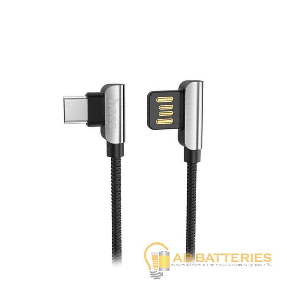 Кабель HOCO U42 USB (m)-Type-C (m) 1.2м 2.4A ткань черный (1/24/240)