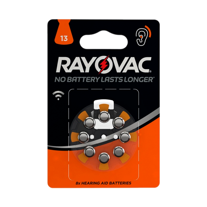 Батарейка Rayovac ACOUSTIC ZA13 BL8 Zinc Air 1.45V 0%Hg (8/80/800)