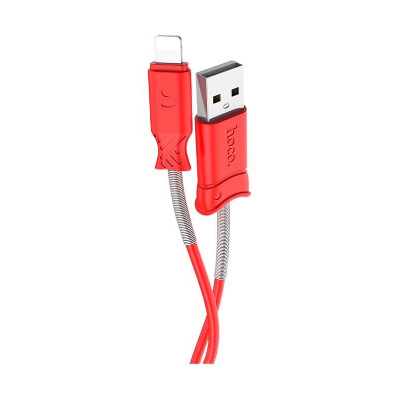 Кабель HOCO X24 USB (m)-Lightning (m) 1.0м 2.4A TPE красный (1/31/310)