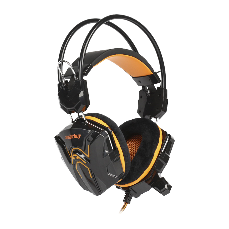 Наушники полноразмерные Smartbuy Rush COBRA с микр. игровые черный оранжевый