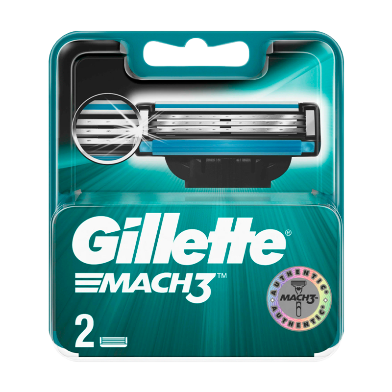 Сменные кассеты Gillette MACH3 P&G PROMO (Brasil) 3 лезвия 2шт. (цена за 1 шт) (2/20)