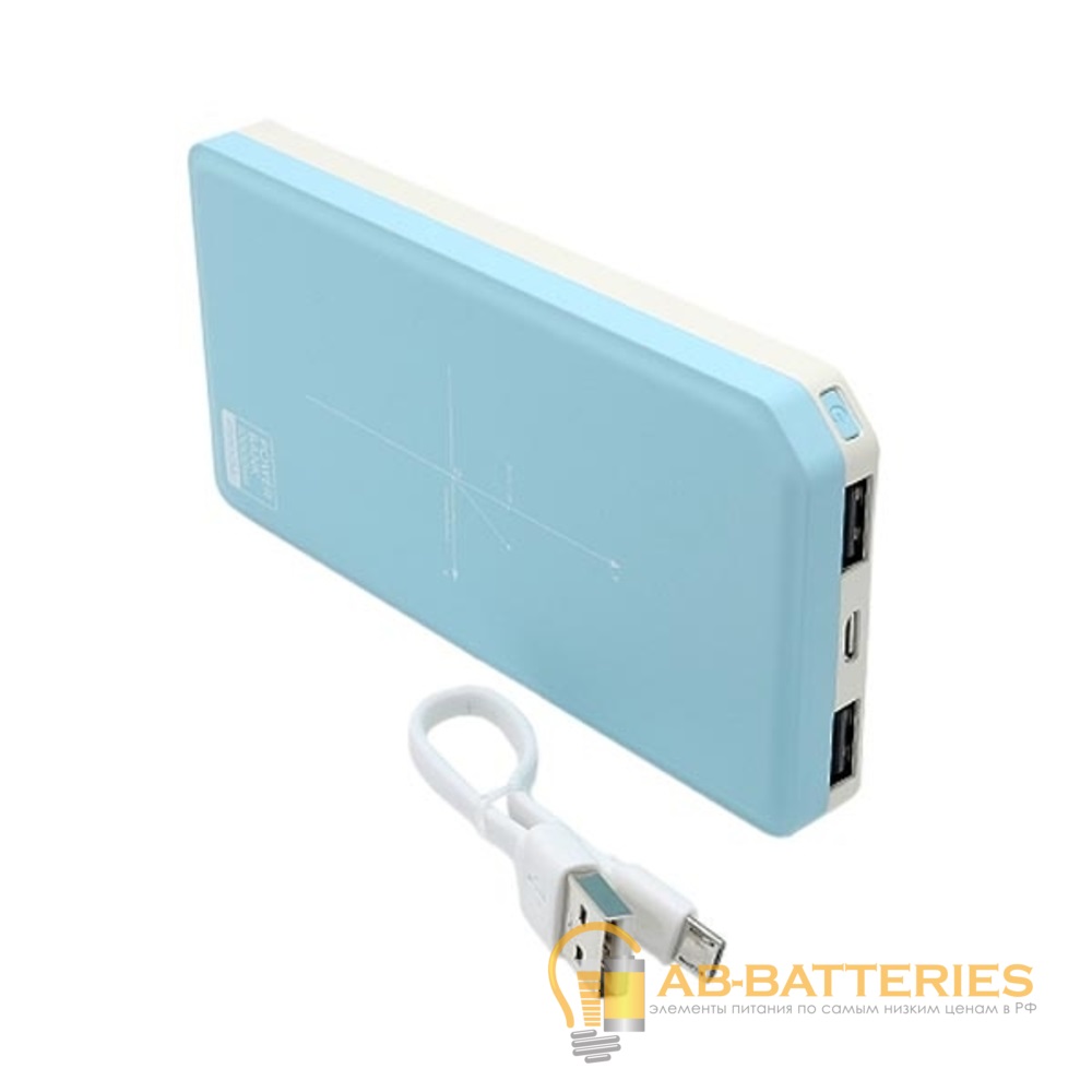 Внешний аккумулятор Proda PPP-33 Chicon 10000mAh 2.4A 2USB беспр. зар. Qi голубой