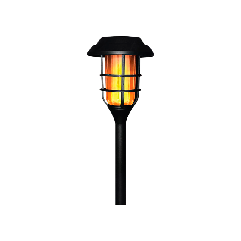 *Фонарь садовый Старт Маори Факел 2.3W 12LED от солнечной батареи IP44 датчик движения черный 