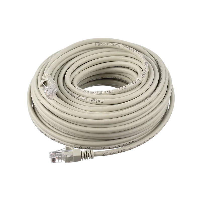 Патч-корд GoPower RJ-45 (m)-RJ-45 (m) 20.0м кат.5е ПВХ 26AWG CCA серый в пакете (1/20)