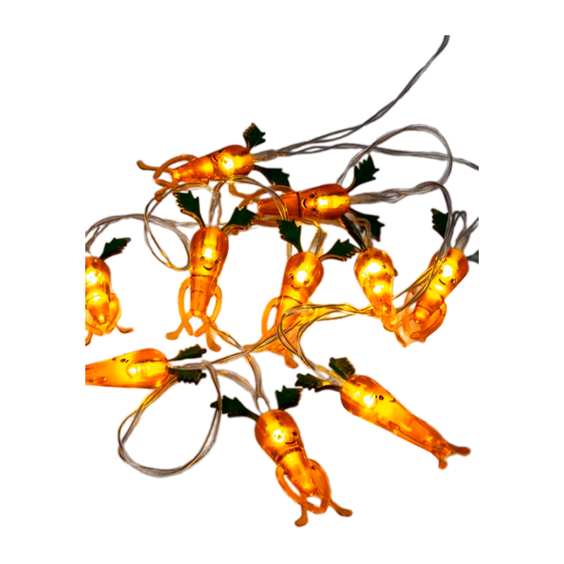 Гирлянда Космос Морковки 10LED 1,35м+0,3м 1 режим белый теплый (1/24)