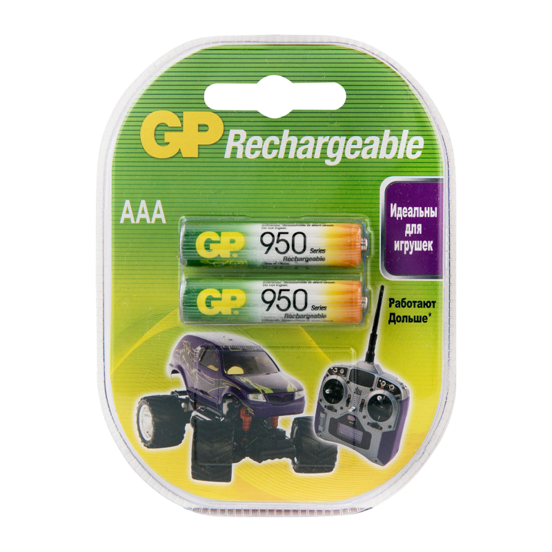 Аккумулятор бытовой GP HR03 AAA BL2 NI-MH 950mAh в пластиковой упаковке (2/20/200)