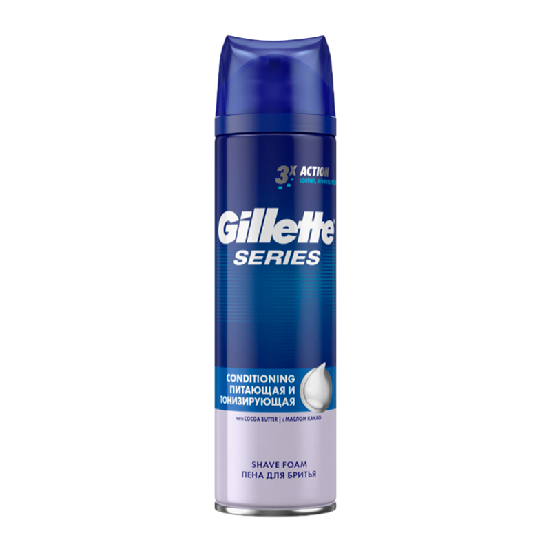 Пена для бритья Gillette Conditioning c маслом какао 250мл (1/6)