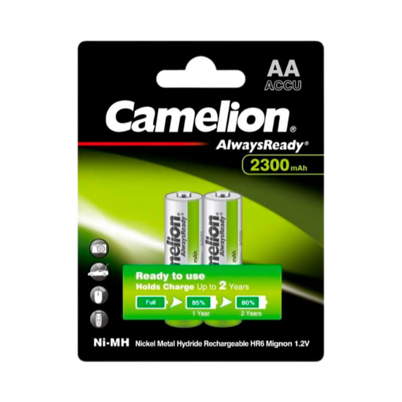 Аккумулятор предзаряженный RTU Camelion HR6 AA BL2 NI-MH Always Ready 2300mAh (2/24/384)