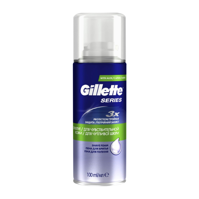 Пена для бритья Gillette SERIES Sensitive Skin (МИНИ) (1/6)