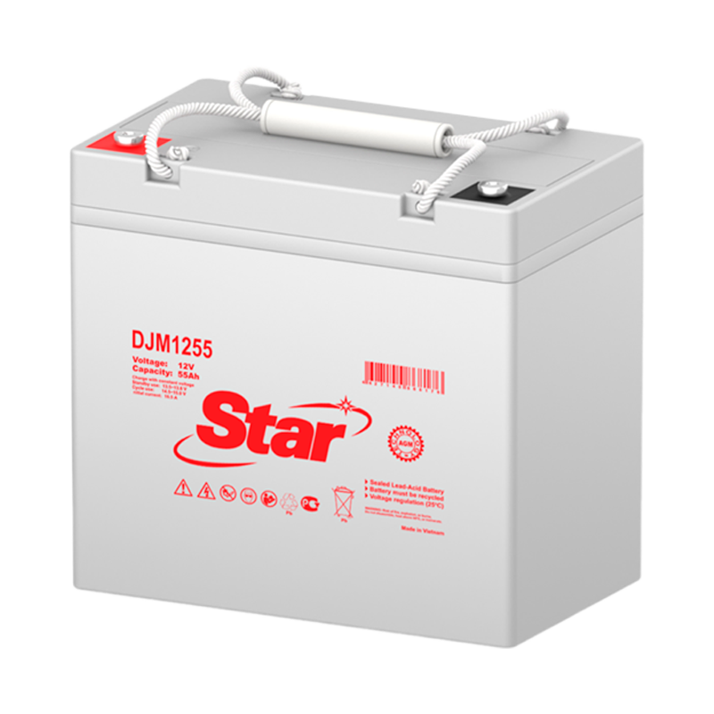 Аккумулятор свинцово-кислотный STAR DJM1255 12V 55Ah