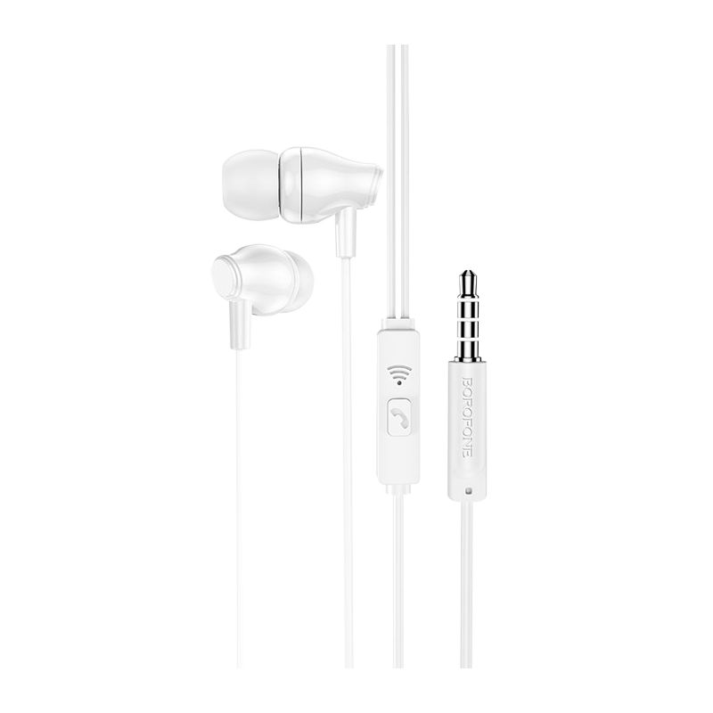 Наушники внутриканальные Borofone BM61 с микр. белый (1/30/420)
