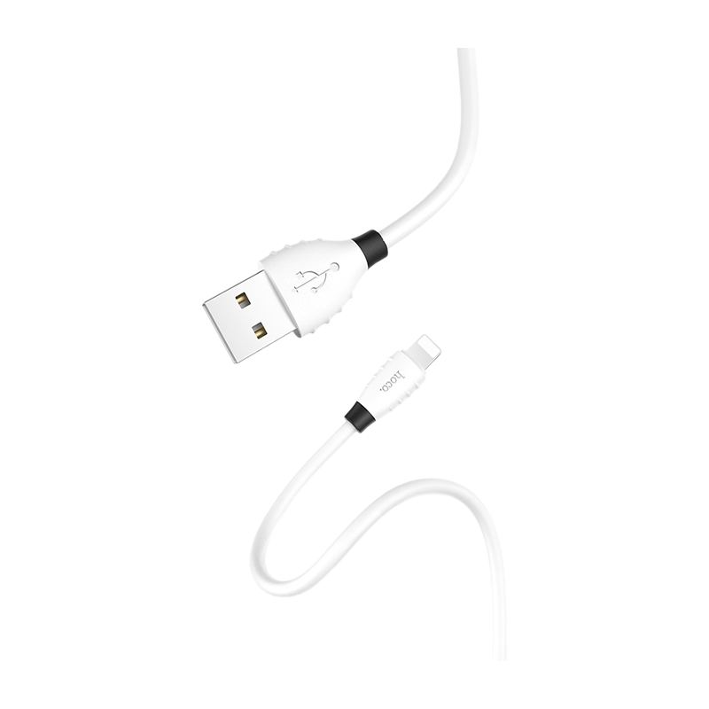 Кабель HOCO X27 USB (m)-Lightning (m) 1.2м 2.4A TPE белый (1/30/300)
