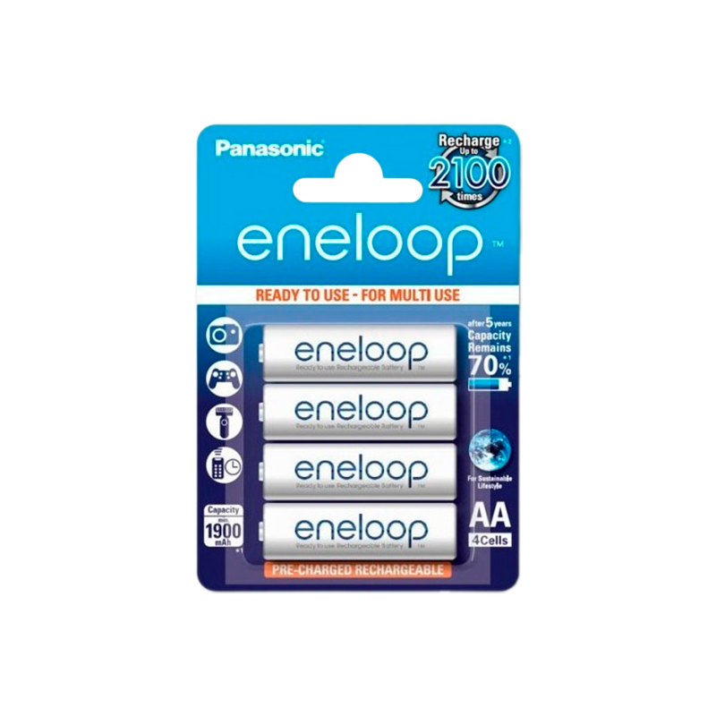 Аккумулятор предзаряженный RTU Panasonic HR6 AA BL4 NI-MH eneloop 1900mAh (4/40/480)