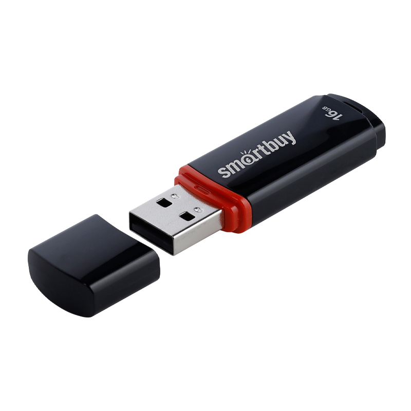 Флеш-накопитель Smartbuy Crown 16GB USB2.0 пластик черный