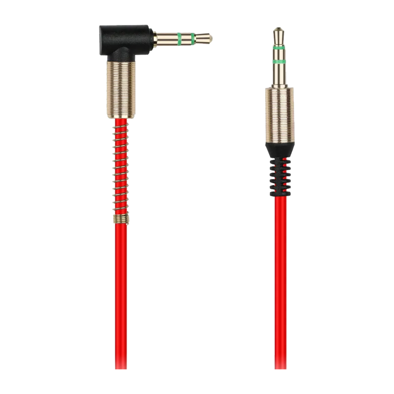 Кабель AUX Smartbuy Jack 3.5mm (m)-Jack 3.5mm (m) 1.0м угловой красный