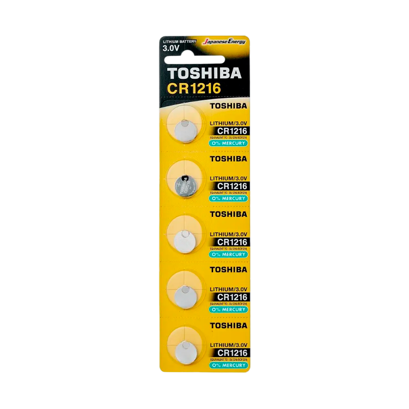 Батарейка Toshiba CR1216 BL5 Lithium 3V (5/100/12000)
