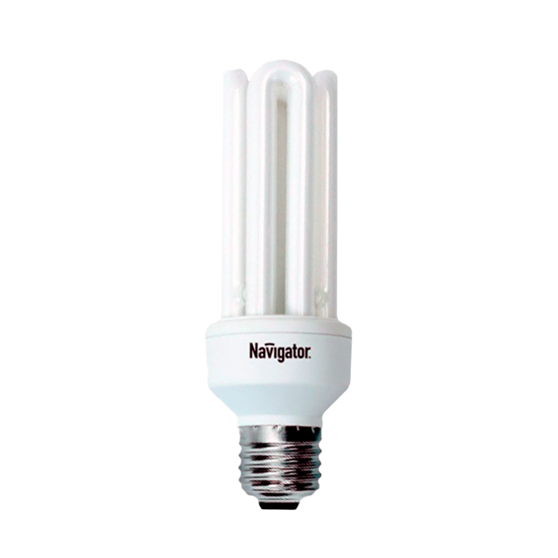 Лампа люминесцентная Navigator 4U E27 25W 2700К 220-240V U-образная (1/12/60)