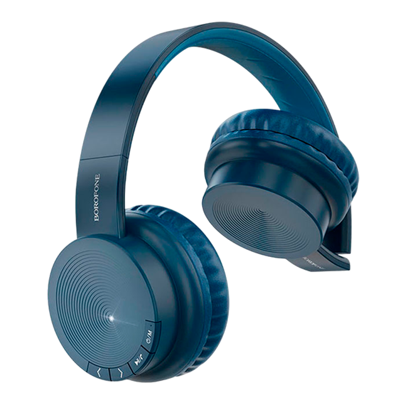 Наушники полноразмерные Borofone BO11 bluetooth 5.0 с микр. синий (1/24)