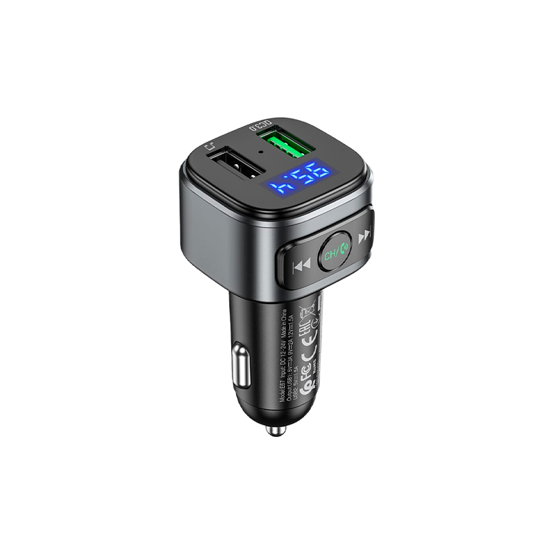 Автомобильное З/У HOCO E67 2USB QC3.0 черный (1/120)