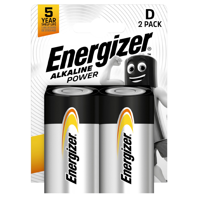 Батарейка Energizer Alkaline power LR20 D BL2 Alkaline 1.5V (2/12)