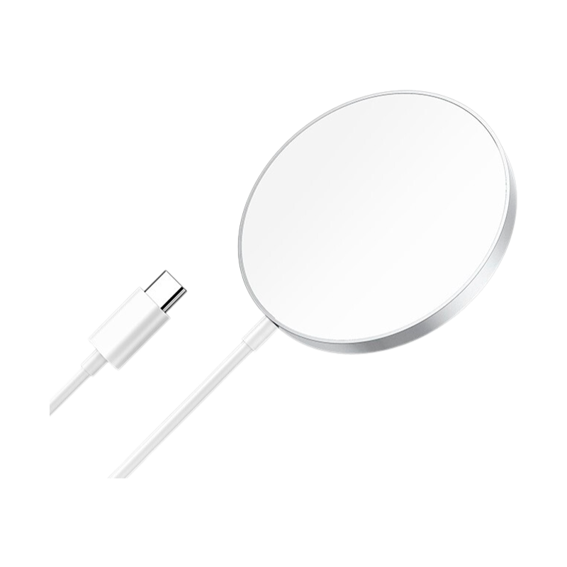 Беспроводное З/У Borofone BQ11 2.0A 15W MagSafe с кабелем Type-C серебряный (1/31/186)