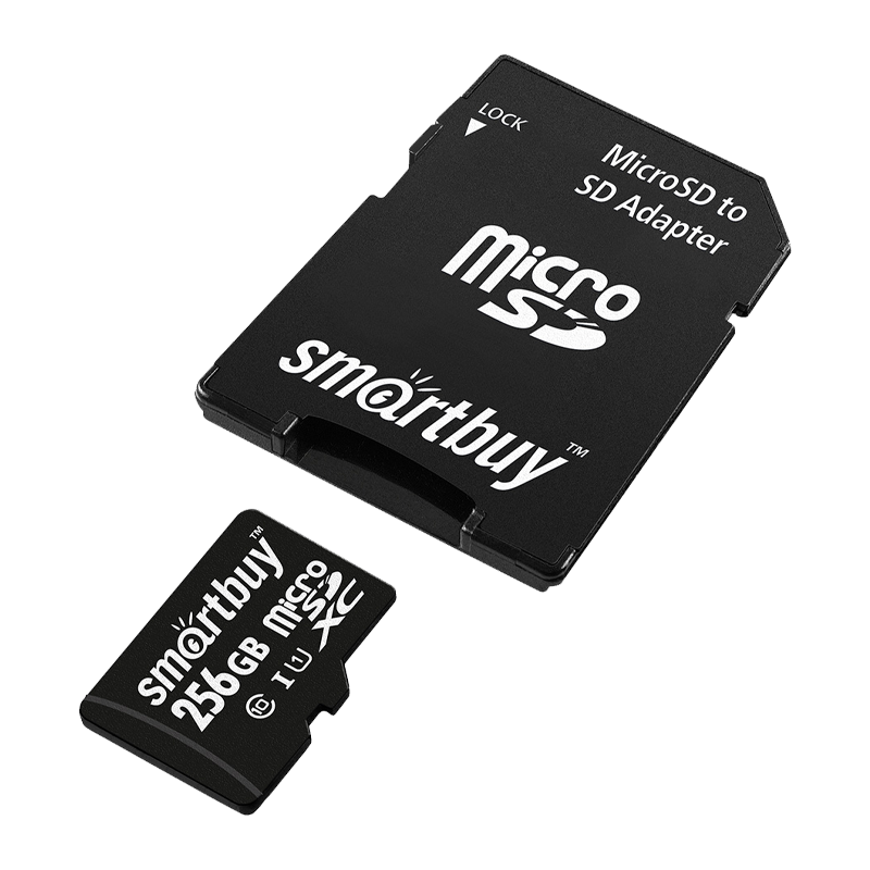 Карта памяти SD Smartbuy Advanced Series 256GB Class10 UHS-I (U3) с адаптером