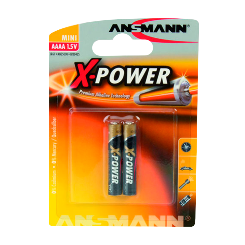 Батарейка ANSMANN&nbsp;&nbsp;AAAA&nbsp;&nbsp;BL2 X-POWER&nbsp;&nbsp;(2/20/100)