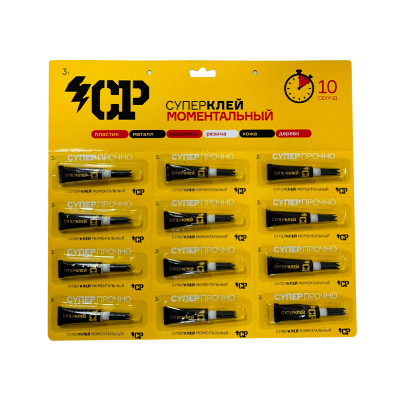 Супер-клей Crazy Power GCP-3x12 3г BL12 (12/288)