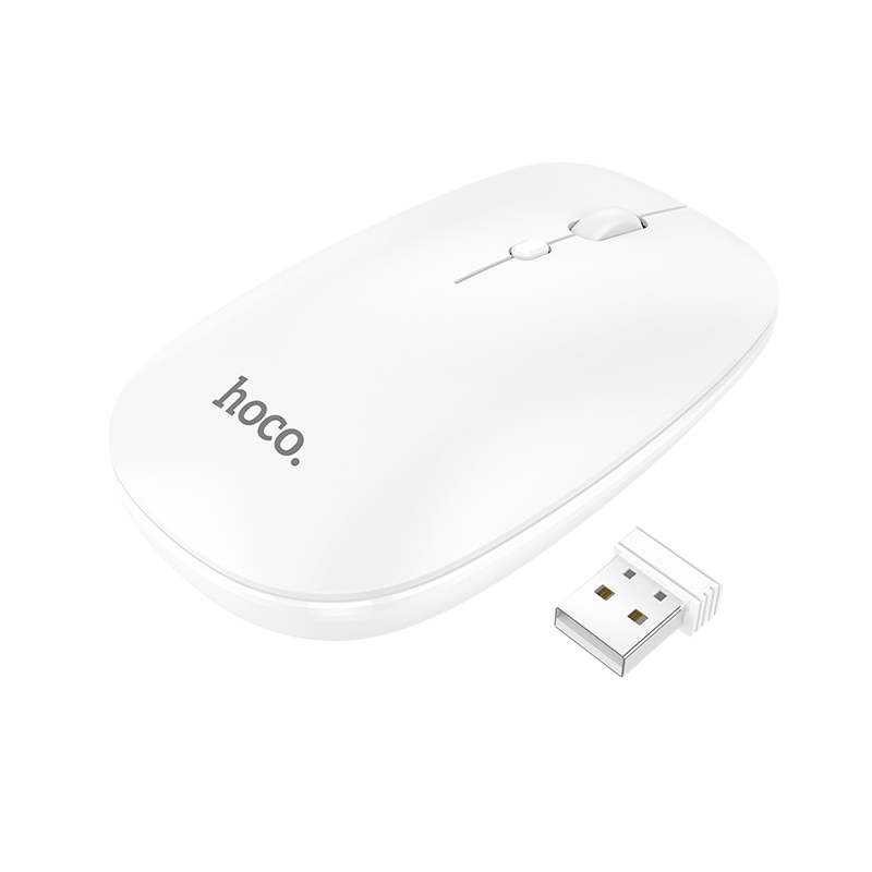 Мышь беспроводная HOCO GM15 классическая USB белый (1/11/110)