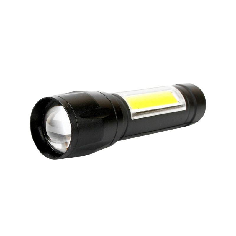 Фонарь универсальный Ultraflash E1337 3.7W XPE+COB от аккумулятора IP20 черный желтый (1/50/200)