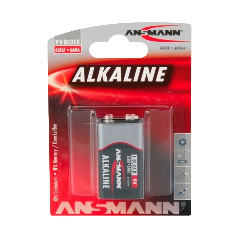 Батарейка ANSMANN RED&nbsp;&nbsp;6LR61&nbsp;&nbsp;BL1