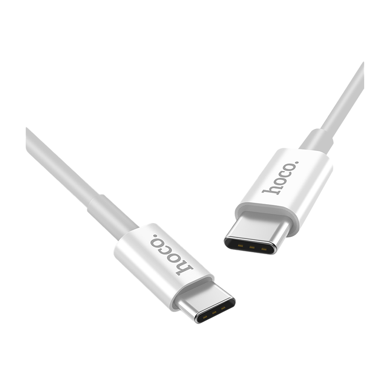 Кабель HOCO X23 Type-C (m)-Type-C (m) 1.0м 3.0A TPE белый (1/48/276)