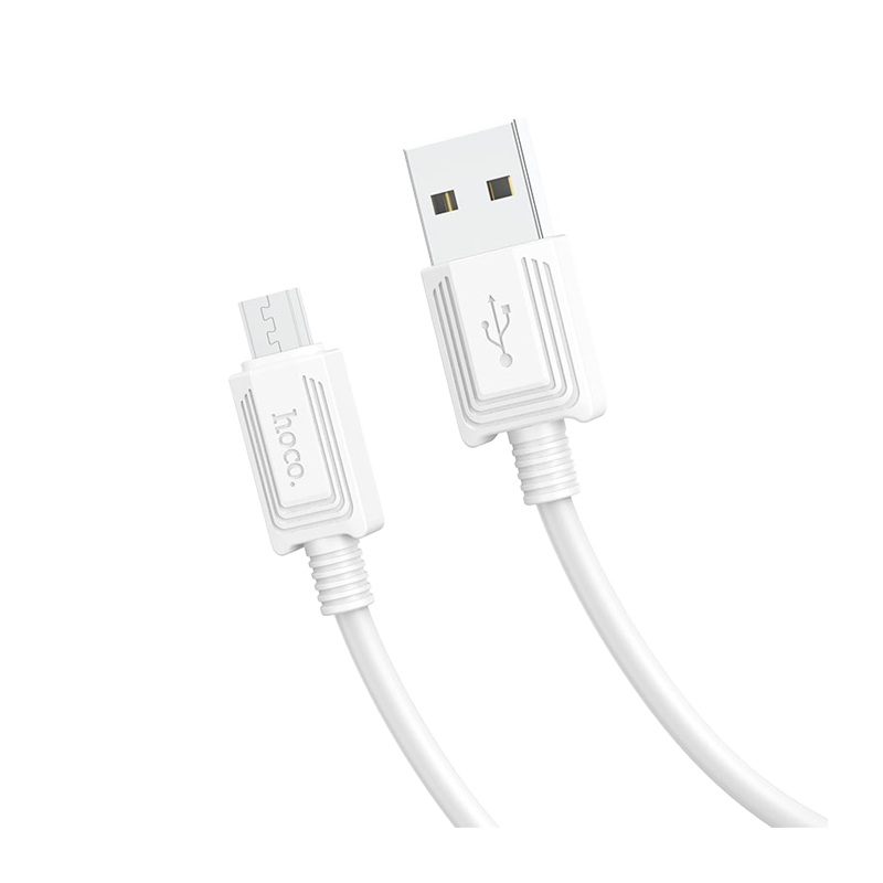 Кабель HOCO X37 USB (m)-microUSB (m) 1.0м 2.4A ПВХ белый (1/31/310)