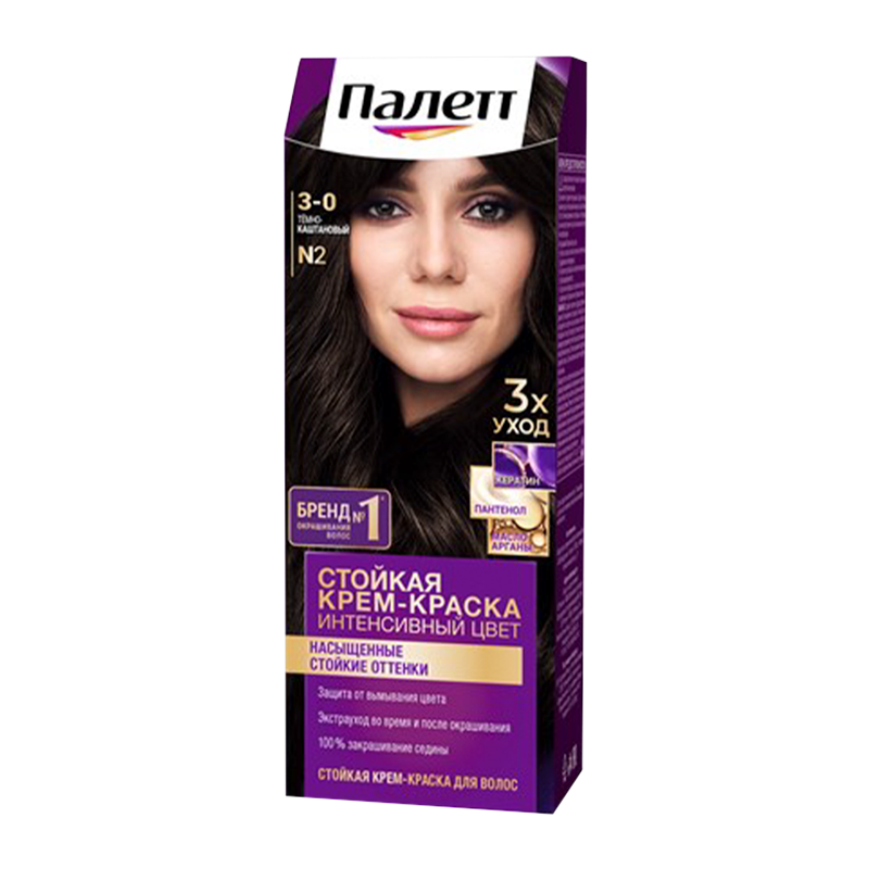 Краска для волос Schwarzkopf Palette 110мл N2 (3-0) Темный каштан (1/10)